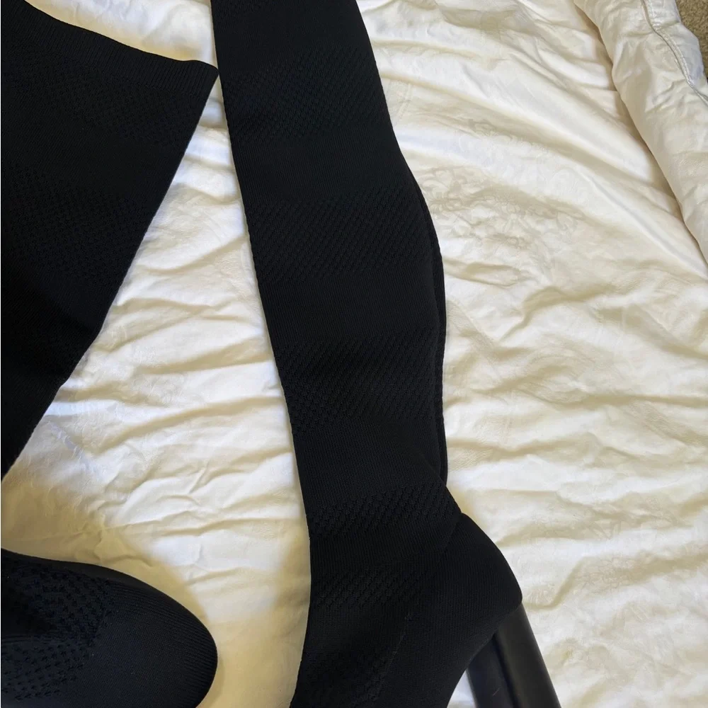 Zara Black Over-the-Knee Boots